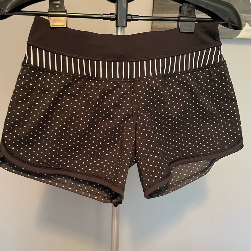lululemon athletica Black Polka Dot Athletic Shorts